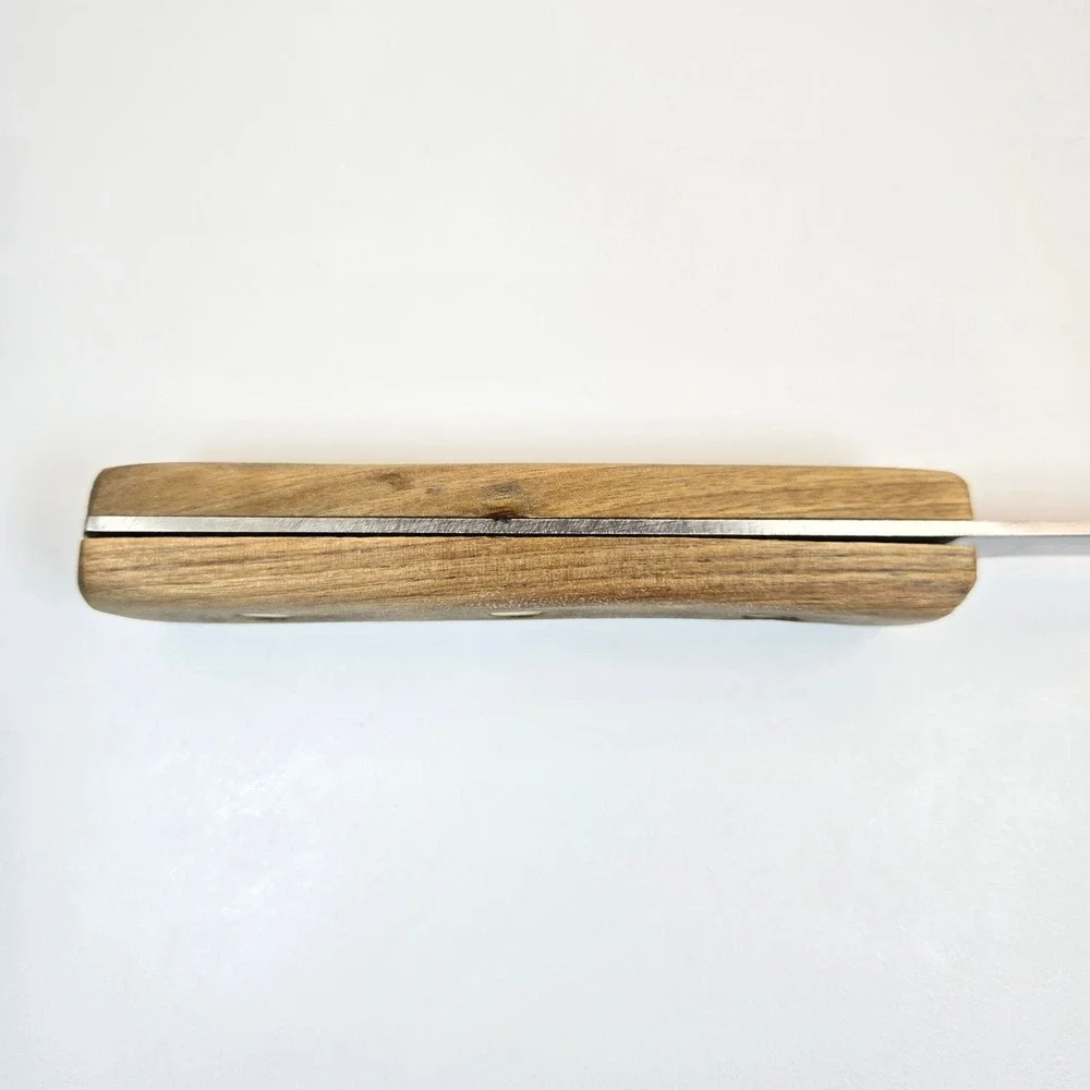Vintage Chicago Cutlery 61S Boning Knife Vintage Walnut Handle Brass Rivets USA
